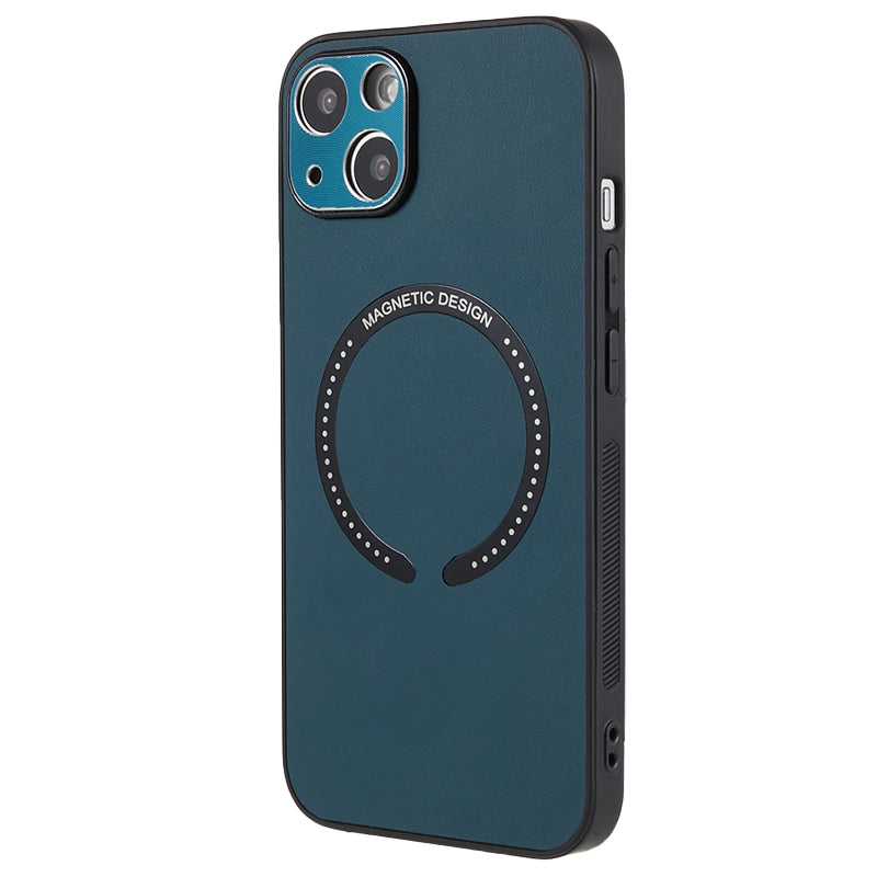 For iPhone 13 6.1 inch Magnetic Phone Case Leather Coated TPU PC Electroplating Cover Compatible with Magsafe For iPhone 13 6.1 inch Magnetic Phone Case Leather Coated TPU PC Electroplating Cover Compatible with Magsafe